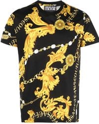 Versace - T-shirt en coton à imprimé Barocco - Lyst