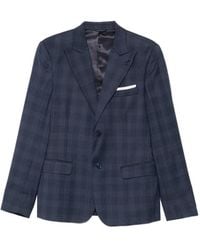 Daniele Alessandrini - Check-Pattern Peak-Lapel Blazer - Lyst
