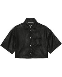 Purple Brand - Cropped Denim Shirt - Lyst