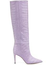 Paris Texas - Crocodile-Embossed 100Mm Leather Boots - Lyst