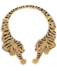 Roberto Cavalli - Tiger-Motif Cuff Necklace - Lyst