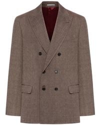 Brunello Cucinelli - Double-Breasted Tailored Jacket - Lyst