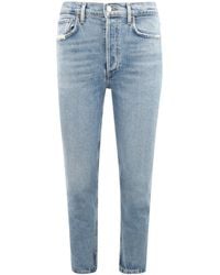 Agolde - Jeans crop Riley - Lyst