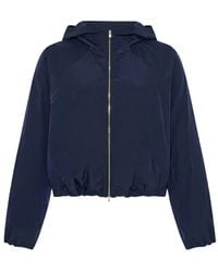Another Tomorrow - Hooded Zip-Up Jacket - Lyst