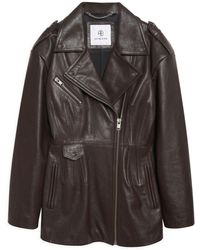 Anine Bing - Raven Leather Biker Jacket - Lyst