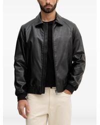 Guess - Zip-Up Faux-Leather Jacket - Lyst