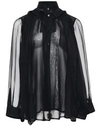 Comme des Garçons - Sheer Layered-Design Shirt - Lyst