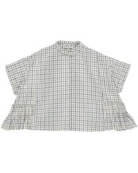 STORY mfg. - Check Pleated Shirt - Lyst