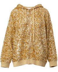 Valentino Garavani - Sequinned Zip-Up Hoodie - Lyst