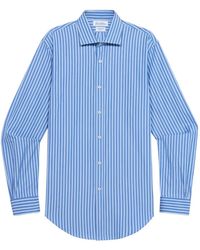 Brooks Brothers - Slim Fit Striped Poplin Shirt - Lyst
