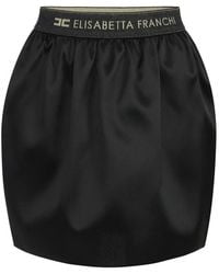 Elisabetta Franchi - Silk Gazar Mini Skirt - Lyst