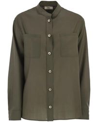 Herno - Chest-Pocket Mandarin-Collar Shirt - Lyst