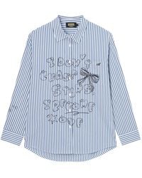 Mini Cream - Striped Graphic-Print Shirt - Lyst