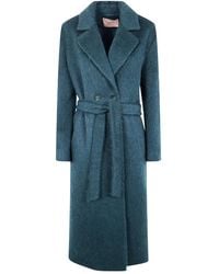 Twinset - Belted Double-Breasted Coat - Lyst