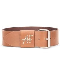 Alberta Ferretti - Studded-Logo Leather Belt - Lyst