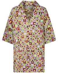 VLISCO DIALOGUES - Boxes Geometric-Print Short-Sleeved Shirt - Lyst