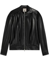 Semicouture - Naia Pleated Bomber Jacket - Lyst