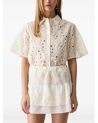 Haveone - Broderie-Anglaise Short-Sleeve Shirt - Lyst