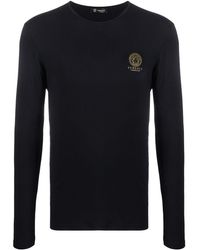 Versace - Langarmshirt mit Logo-Print - Lyst
