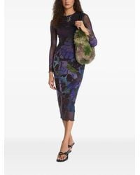 Desigual - Floral-Print Midi Dress - Lyst