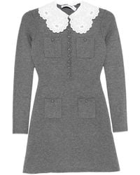 Self-Portrait - Long-Sleeve Mini Dress - Lyst