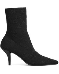 Gucci - GG Knit Ankle Boots - Lyst