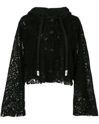Haculla - Cropped Lace See Through Hoodie - Lyst