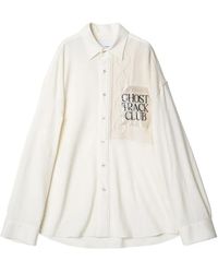 Yoshio Kubo - Chemise Ghost Track Club À Empiècements En Maille Torsadée - Lyst