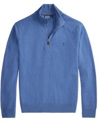 Polo Ralph Lauren - Pony-Embroidered Quarter-Zip Sweater - Lyst