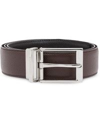 Burberry Cinturón reversible granulado - Marrón