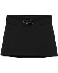 DIESEL - O-Dixy Wool Blend Mini Skirt - Lyst