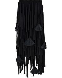 Ferragamo - Mesh Skirt With Flower Detail - Lyst