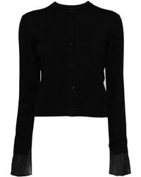 Juun.J - Pleat-Detail Button-Up Cardigan - Lyst