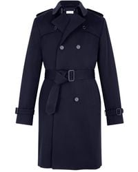 Fursac - Double-Breasted Belted Trench Coat - Lyst
