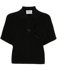Essentiel Antwerp - Bead-embellished Piqué Polo Shirt - Lyst