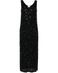 P.A.R.O.S.H. - Sequinned Sleeveless Midi Dress - Lyst