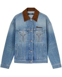 Versace - Denim Cotton Jacket - Lyst