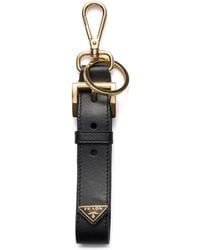 Prada - Leather Keyring - Lyst