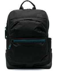 Piquadro Debossed-logo Detail Backpack - Black