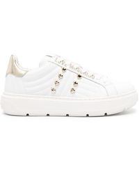 Love Moschino - Logo-print Leather Sneakers - Lyst