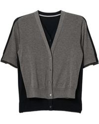 JNBY - V-Neck Layered Cardigan - Lyst