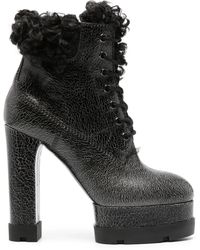 Casadei - Nancy Alpi 140Mm Textured-Finish Boots - Lyst