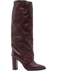 GISÉL MOIRÉ - 90mm Pointed Leather Boots - Lyst