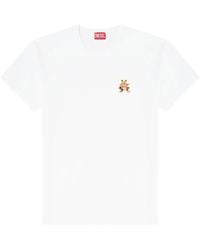 DIESEL - T-Shirt With Frog And Logo Print - Lyst
