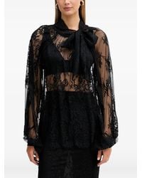 ViCOLO - Long-Sleeve Floral-Lace Blouse - Lyst