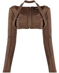 MISBHV - Faux Suede Crop Top - Lyst