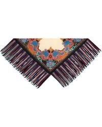 Etro - Foulard With Fringe 70X70 - Lyst