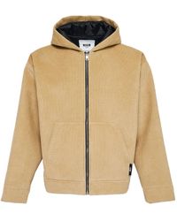 MSGM - Hooded Corduroy Jacket - Lyst