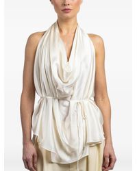 Wardrobe NYC - Halter Satin Blouse - Lyst