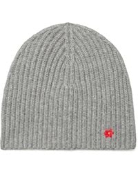Tory Burch - Ribbed Flower-Detail Beanie Hat - Lyst